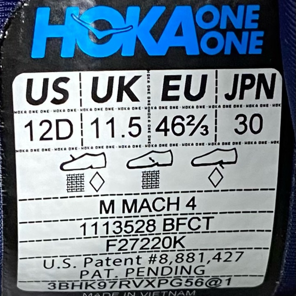 🛑SOLD🛑  Hoka One One Running Shoes Mach 4 Walking White Neon Lite Weight 12 D - Picture 13 of 13